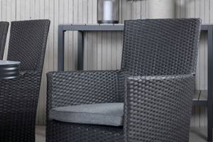 Gartenmöbel-Set Virya (7-teilig) Schwarz - Rattan - 100 x 74 x 200 cm