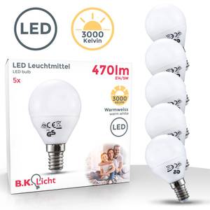 LED E14 Leuchtmittel 5 Stk. Weiß - Metall - Kunststoff - 5 x 8 x 5 cm