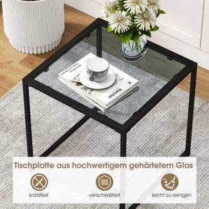 Gartentisch ZB33386 Glas - 43 x 45 x 43 cm