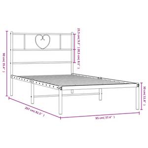 Bettgestell 3029910-1 Weiß - 95 x 207 cm