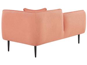 Chaiselongue CHEVANNES Schwarz - Pfirsich - Pink - Armlehne davorstehend links - Ecke davorstehend rechts