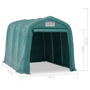 Tente de garage 3003736 Vert - Matière plastique - Textile - 240 x 240 x 360 cm