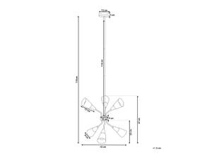 Lampe suspension AROYO Noir - Doré - Blanc - Verre - 43 x 133 x 43 cm