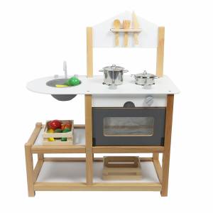 Küche für Kinder Beige - Braun - Holz teilmassiv - 68 x 82 x 30 cm