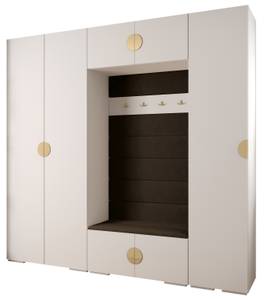 Garderobe Inova 4 Z8 Braun - Gold - Weiß