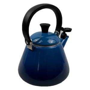 Pfeifender Wasserkocher Kone Blau - Metall - Naturfaser - 20 x 24 x 26 cm