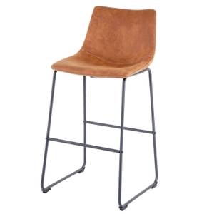 Tabouret de bar D70 (lot de 2) Marron - Textile - 51 x 100 x 54 cm