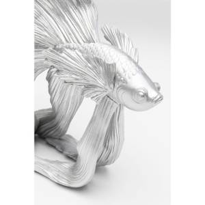 Deko Figur Betta Fish Silber - Kunststoff - 14 x 37 x 34 cm