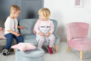 Kindersofa mit Holzfüßen Hellblau