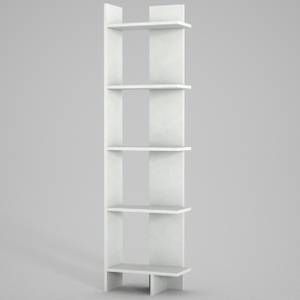 Bücherregal Perla Weiß Weiß - Holzwerkstoff - 49 x 170 x 22 cm
