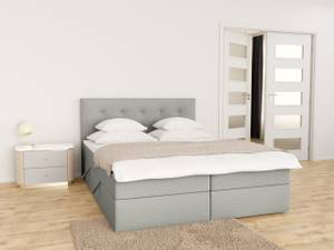 Boxspringbett Doppelbett Adamo Grau - Breite: 160 cm