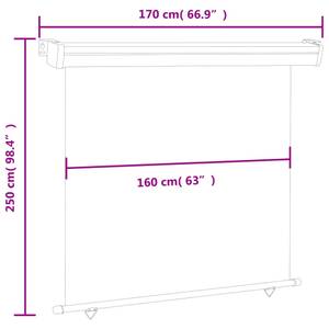 Balkon-Seitenmarkise 3001573 Braun - 170 x 160 cm