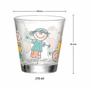 Trinkgläser Best Boys and Girls 6er Set Glas - 9 x 9 x 9 cm