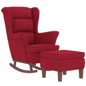 Chaise à bascule avec tabouret 3015093-2 Brun rouge