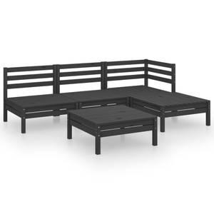 Garten-Lounge-Set (5-teilig) 3010501 Schwarz