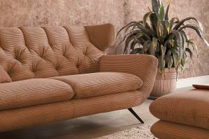 Sofa CHARME 3-Sitzer Cord Braun