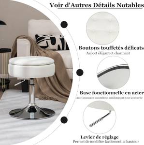 Tabouret de Bar Similicuir VH32762 Blanc