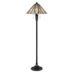 Lampadaire SANSA Beige - Marron - Doré - Gris - Blanc - Verre - 47 x 149 x 47 cm