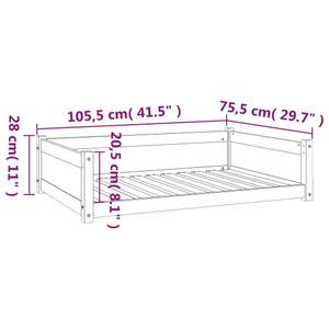 Hundebett 821463 Weiß - 75 x 105 cm