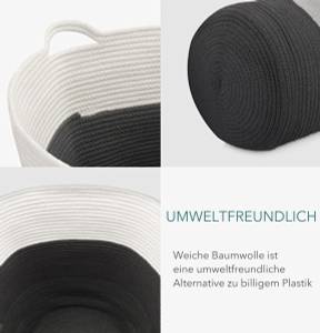 Baumwollseil Weiß - Textil - 50 x 33 x 50 cm