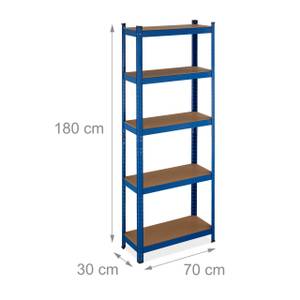 Étagère bleue 5 niveaux 70 x 30 cm