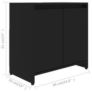 Badezimmerschrank 3003819 Schwarz - Holzwerkstoff - 60 x 61 x 33 cm