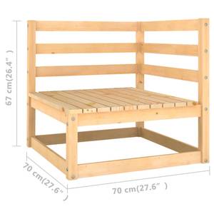 Garten-Lounge-Set (4-teilig) 3009891-2 Grau - Holz