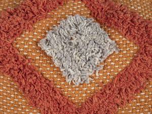 Coussin décoratif BREVIFOLIA Beige - Gris - Orange - Rouge - Fibres naturelles - 45 x 10 x 45 cm