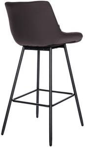 Tabouret de bar Weston Marron - Cuir synthétique