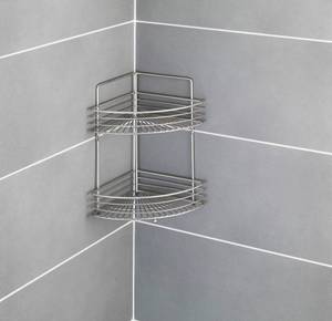 Duscheckregal Milano Silber - Metall - 22 x 37 x 32 cm