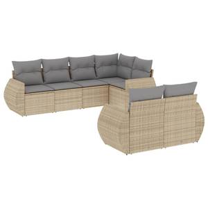 Gartensitzgruppe K3323(7-tlg) Beige - Massivholz - 34 x 53 x 55 cm