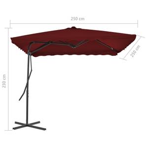 Sonnenschirm K050 Rot - 250 x 230 x 250 cm