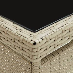 Esstisch 3003551 Beige - Metall - Kunststoff - Polyrattan - 80 x 75 x 80 cm