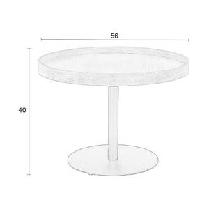 Table d'appoint Yuri Noir - En partie en bois massif - 56 x 40 x 56 cm