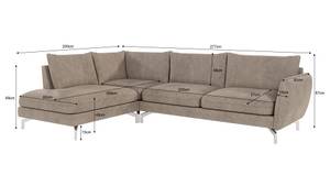 Ecksofa Avanti, 6-Sitzer Beige - Massivholz - Textil - Holz teilmassiv - 277 x 87 x 200 cm