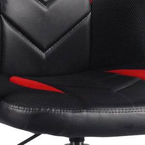 Fauteuil gaming rouge et noir en simili avec assise réglable - GLITCH