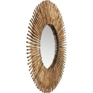 Miroir Sunlight Marron - Bois massif - 120 x 120 x 3 cm