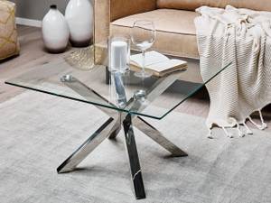 Couchtisch STARLIGHT Silber - Glas - 70 x 44 x 70 cm