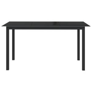 Table de jardin 3008682 Noir - Métal - 90 x 74 x 150 cm