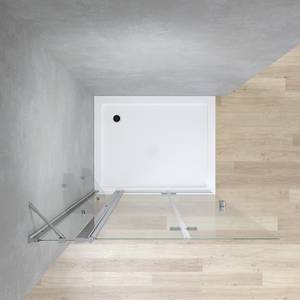 Walk-in-Dusche faltbar mit Duschablage Breite: 115 cm