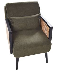 Fauteuil ORUM Noir - Vert foncé - Vert - Chêne clair