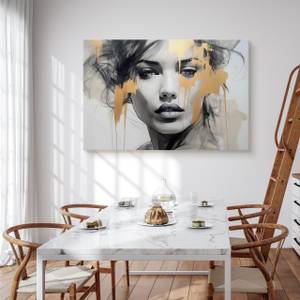 Tableau Portrait De Femme Abstraction 3D 120 x 80 x 80 cm