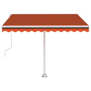 Auvent rétractable 3006546-2 Marron - Orange - Métal - 250 x 250 x 350 cm