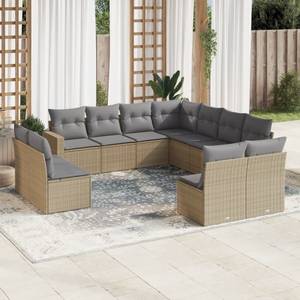 Gartensitzgruppe K3828(11-tlg) Beige - Massivholz - 69 x 62 x 66 cm