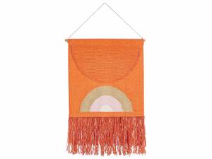 Wandbehang KAMALIA Braun - Orange - Pink - Weiß - Naturfaser - 58 x 112 x 4 cm