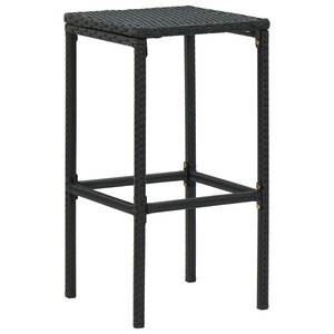 Ensemble de bar de jardin Noir - Métal - 76 x 106 x 76 cm