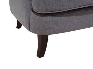 Fauteuil VIBORG Gris foncé - Gris - Chêne foncé