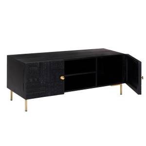 Meuble TV Chimane Noir - Bois massif - 120 x 45 x 120 cm