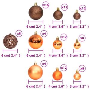 Weihnachtskugel (100er Set) 295555 Braun