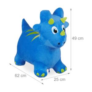 Animal sauteur pour les fans de dinos Bleu - Vert - Matière plastique - Textile - 25 x 49 x 62 cm